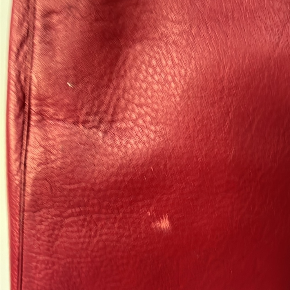 Tory Burch large tote duffle bag red pebbled leather - Picture 6 of 11